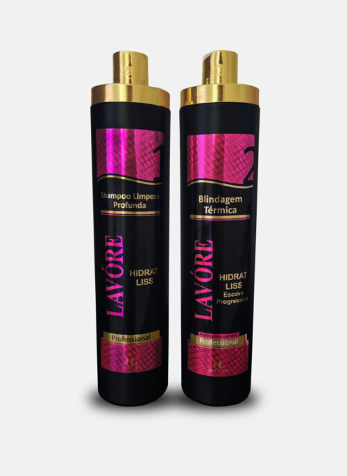 KIT  LAVÓRE HIDRAT LISS - Shampoo  Profunda e Máscara Blindagem Térmica (2X1000)