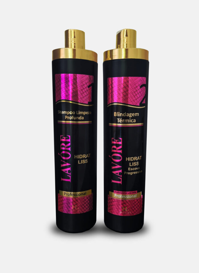 KIT  LAVÓRE HIDRAT LISS - Shampoo  Profunda e Máscara Blindagem Térmica (2X1000)