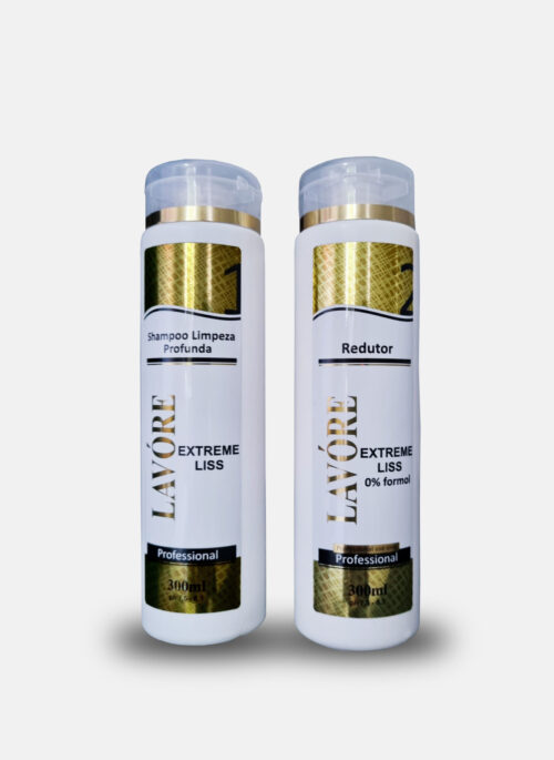 Kit Lavóre Extreme Liss 0% Formol  Shampoo Limpeza Profunda e Redutor (2x300ml )